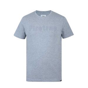 Firetrap Mens Logo Cotton T-Shirt / Grey Marl Marl